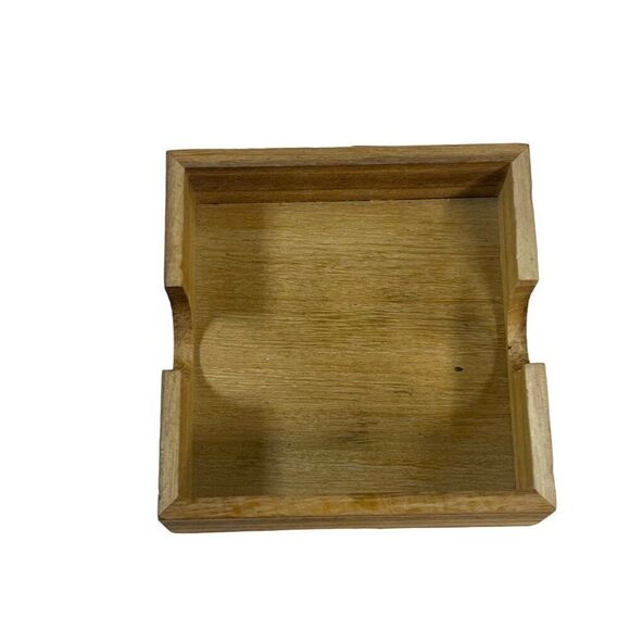 Disney World Land Minnie Mouse Annual Passholder Wooden Coaster Set With Holder - Picture 7 of 13